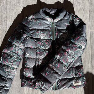 Odd Molly Green & Pink Paisley Puffer Jacket | Sample | Fits S
